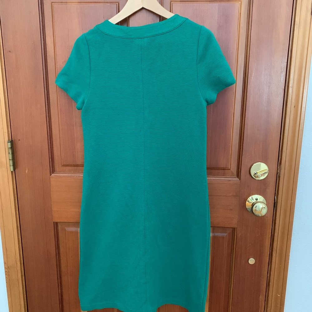 Boden Green Ribbed Ottoman Shift Dress Size 8R , EUC - Picture 5 of 7